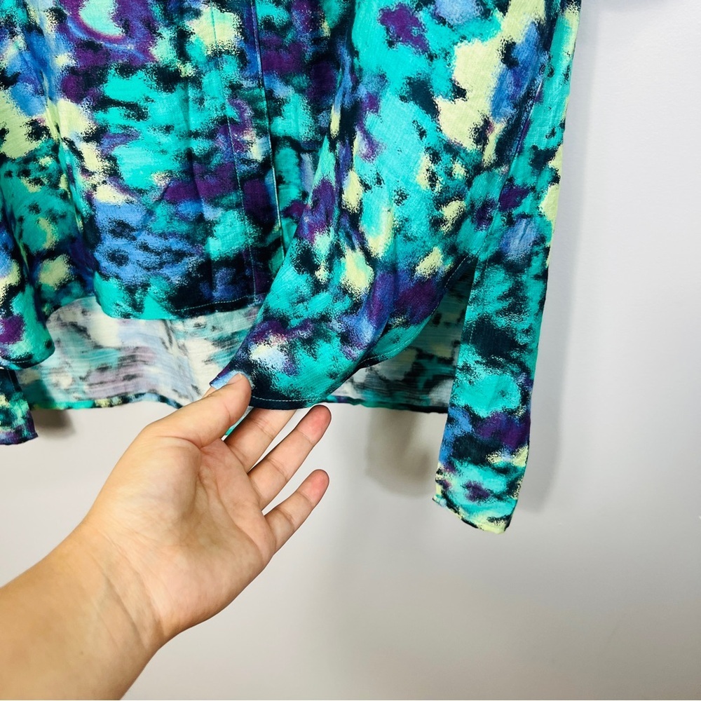 NWT Simple Wish Vibrant Blue Multicolor Tunic dress women size EU 46 Xl/ XXL - Picture 14 of 14